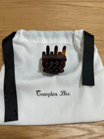 Complex Biz 헤어 클립 브라운 중간 사이즈