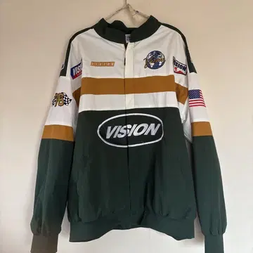 VISION 자켓 그린/화이트