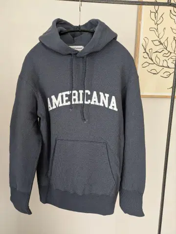 Americana 아메리카나 로고 후드티 그레이