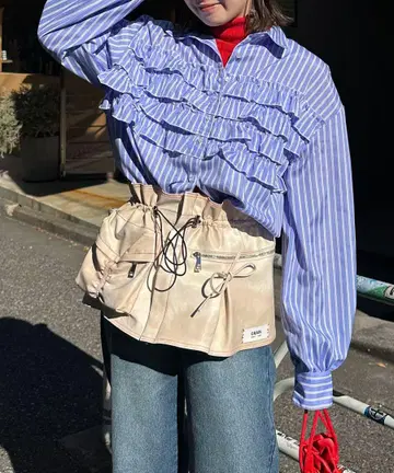 [ GRAIN/그레인 ] 랩 포켓 바디백 베이지