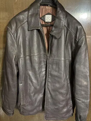 FIELD FG GEAR 다크 브라운 가죽 자켓