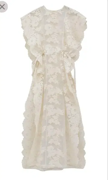 CLANE FLOWER SHEER LACE LONG TOPS