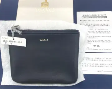 새상품 WAKO 긴자 와코 마나코프렌즈 파우치 네이비 박스형