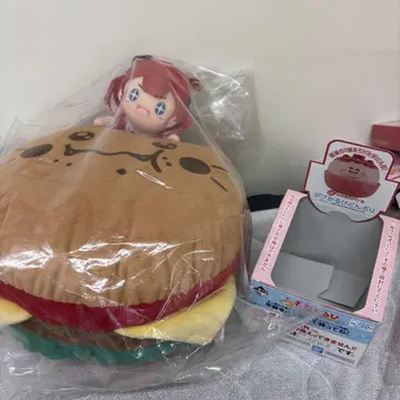 [ 익명 배송 ] 즉시 구매 제일복권 아카미카루비 햄버거 쿠션