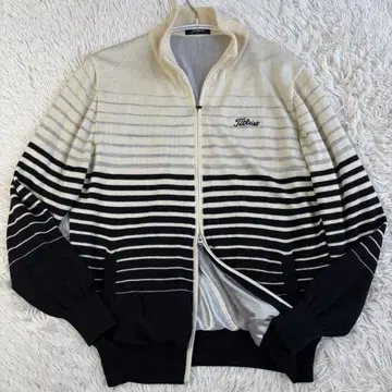 타이틀리스트 스니드 니트 더블 지퍼 보더 자수 방풍 축열