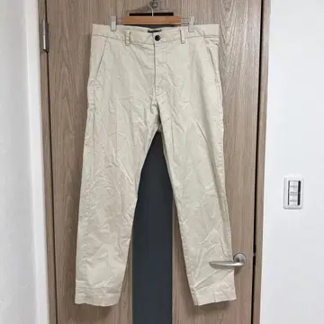 H&M 슬림핏 치노 팬츠 베이지 33