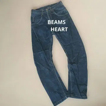BEAMS HEART 스트레이트 데님 다크 블루 4 포켓 S 남성용
