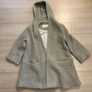 L'atelier du salon 후드 부착 코트 그레이 계열