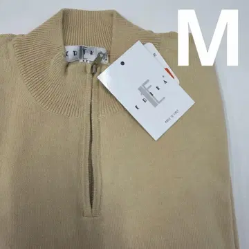 택 포함 새상품 베이지 하프 지퍼 니트 스웨터 M