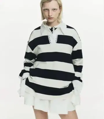 bibiy. FRANCINE RUGBY TOP F/NAVY 정품