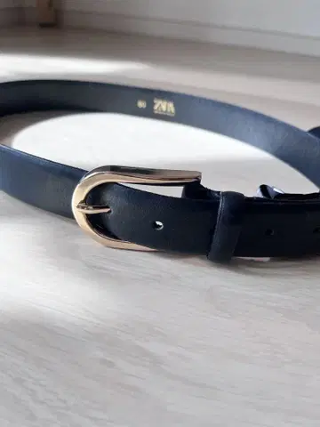 ZARA 블랙 가죽 벨트 80
