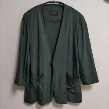 미사용 SHUKADO 노카라 자켓 그린