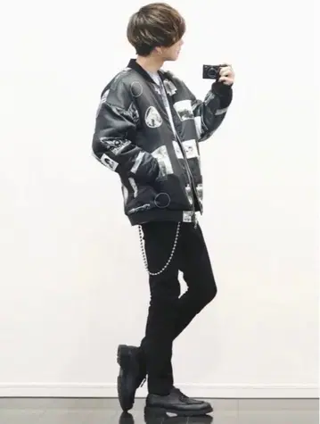 사진 프린트 MA-1 자켓 우에하라 다이시 착용 Wands