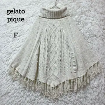 gelato pique 젤라또피케 판초 프린지 터틀넥 F