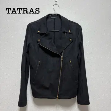 타트라스 스웨이드 느낌 라이더 자켓 더블 블랙