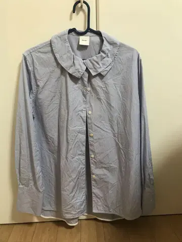 Spick&Span 프릴 칼라 코튼 셔츠