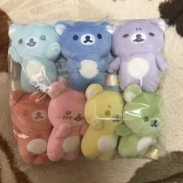 리락쿠마 비 온 뒤 갬 테노리 봉제 인형 7세트