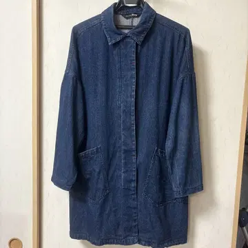 다크 데님 여성용 코트