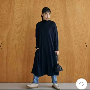 새상품급 나카가와 마사시치 상점 울 터틀 와이드 원피스 워셔블 현행