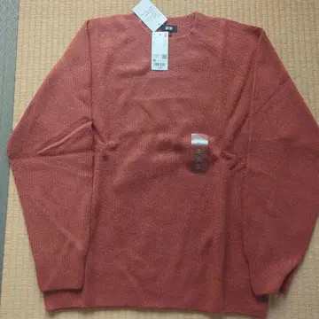 UNIQLO 3D 수플레얀 크루넥 스웨터 XL 오렌지