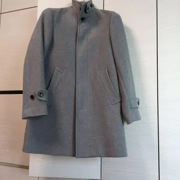BY 더블 페이스 멜톤 스탠드 카라 코트