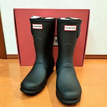 새상품 헌터 Hunter 레인 숏부츠 블랙 24