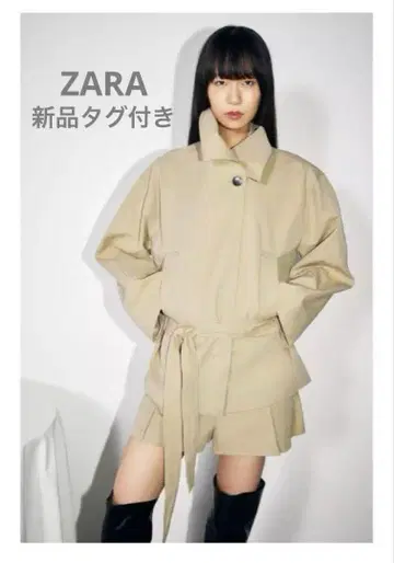 완판템 ZARA 벨트 트렌치코트 M-L 라이트 골든 브라운