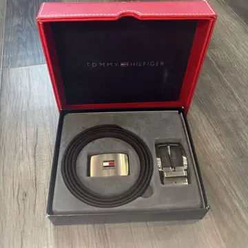 TOMMY HILFIGER 가죽 벨트 세트