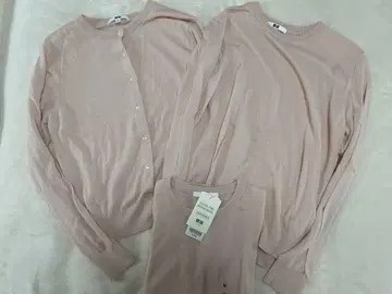 UNIQLO 메리노울 크루넥 가디건 스웨터 3종 세트