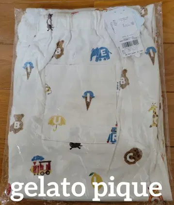 gelato pique Free 화이트 x 패턴 롱 팬츠 룸웨어