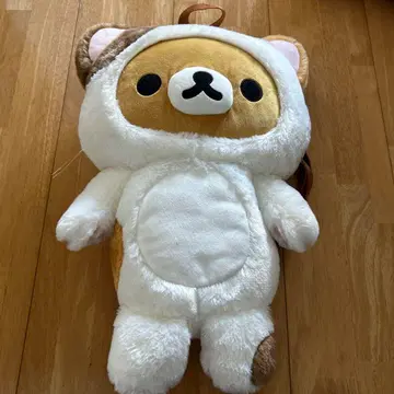 리락쿠마 더 여유로운 고양이 봉제 인형 백팩 산엑스 san-x