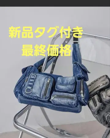 최종 가격 택 포함 새상품 JEANASIS 멀티 포켓 데님 원숄더백