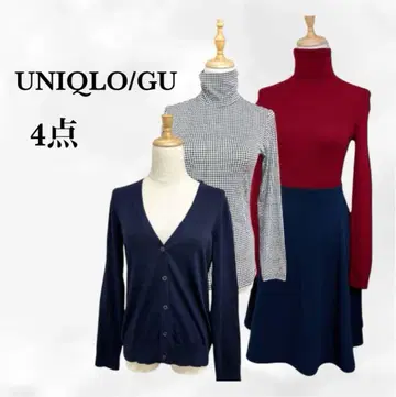 [ 유니클로/지유 ] 니트 가디건 스커트 모음 4점 [ M ] 여성용