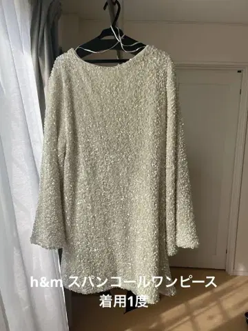 [ 착용 1회만 ] h&m 스팽글 원피스