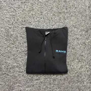 RAYS 지퍼 후드티 블랙