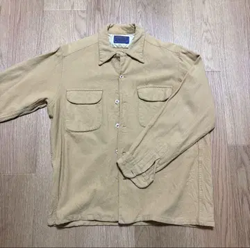 USA제 70s 레어 Pendleton 울 셔츠 베이지
