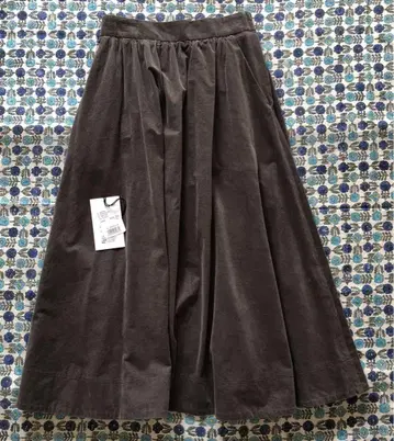 LE GLAZIK 코듀로이 스커트 콜 그레이