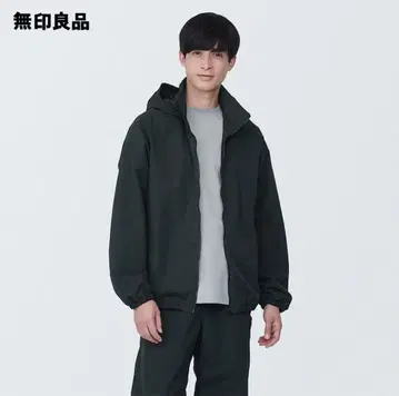 MUJI 무인양품 발수 나일론 윈드 브레이커