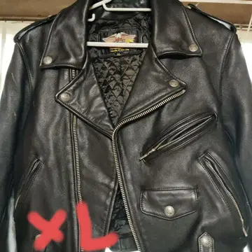 Harley-Davidson 블랙 더블 라이더 자켓