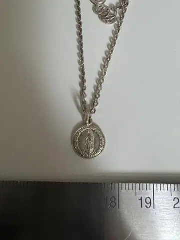 silver925 메달 코인 목걸이 약 40cm