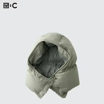 UNIQLO:C 나일론 후디드 넥워머 Khaki