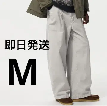 유니클로 x JW ANDERSON 코듀로이 워크 팬츠 그레이 M 사이즈