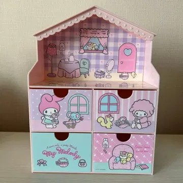 레어 산리오 마이멜로디 집 모양 플라스틱 서랍장