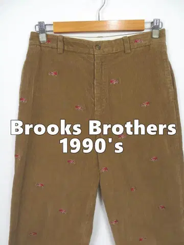 90s 브룩스브라더스 자동차 자수 올 패턴 코듀로이 팬츠 18 여성용