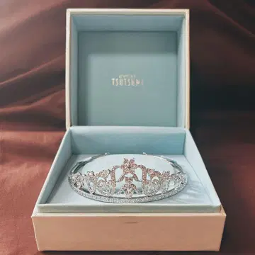 쥬얼리 츠츠미 플라워 모티브 티아라 브라이덜