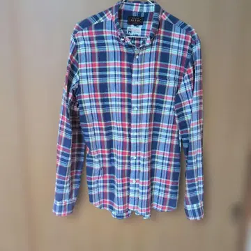 BEAMS 체크 무늬 버튼 다운 셔츠 M
