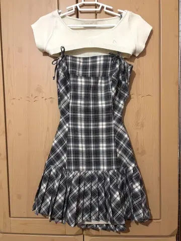 Karen check mini dress s andmary