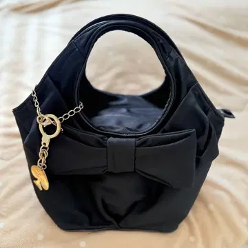 [ KATE SPADE ] 리본 포함 블랙 나일론 핸드백