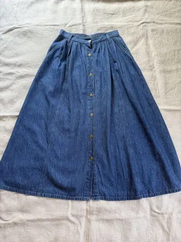 구제 의류 데님 스커트 롱 스커트