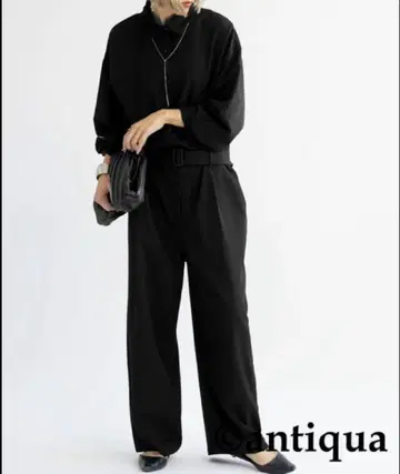 patterntorso 안티카 셔츠 올인원 살로펫 블랙 벨트 블랙